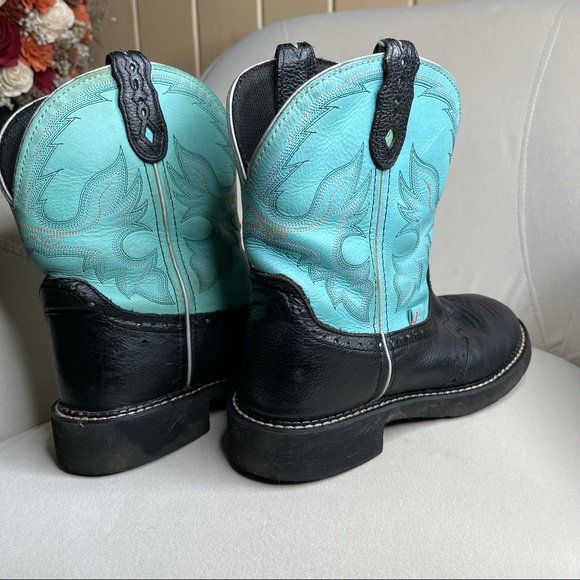Justin Gypsy Western Cowgirl Boots Leather Sz 8.5 - Picture 3 of 6